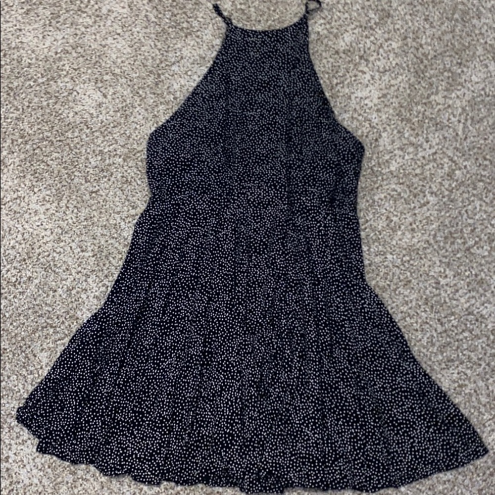 High neck skater dress